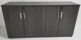 Modern 1600mm Wide Four Door Grey Oak Executive Office Cupboard - S0616-4DR