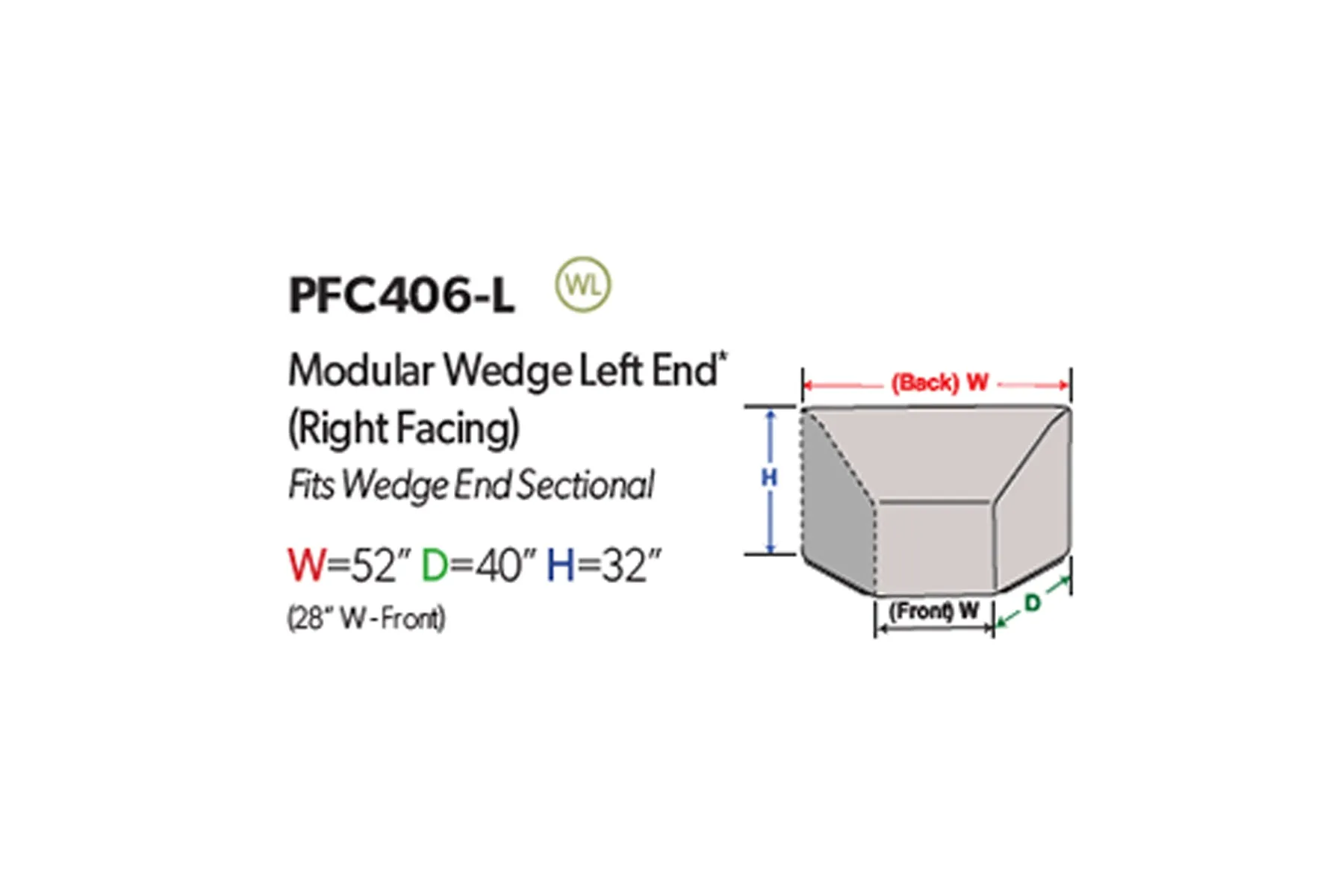 Modular Wedge Left End