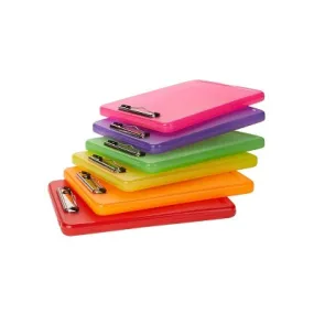 New - Mind Reader 6pk Plastic Clipboard Letter Storage Translucent