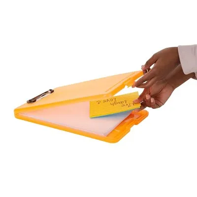 New - Mind Reader 6pk Plastic Clipboard Letter Storage Translucent