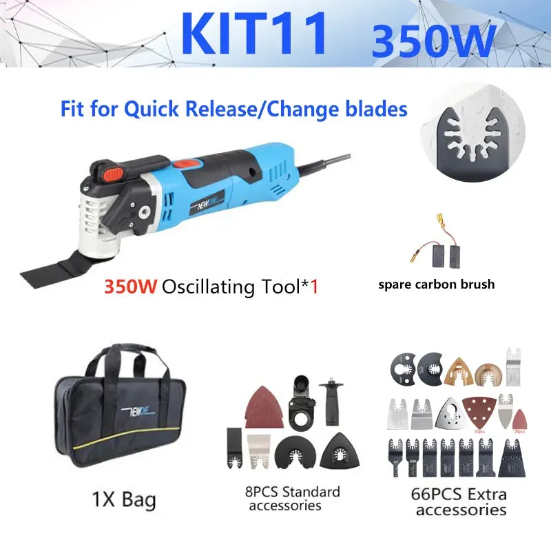 NEWONE 300w/350w/500w Oscillating Tool Multifunction Power Tool Electric Trimmer Renovator Saw 3with Handle,DIY Home Improvement