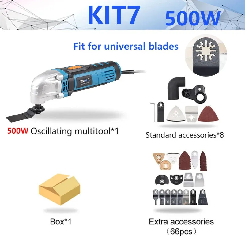 NEWONE 300w/350w/500w Oscillating Tool Multifunction Power Tool Electric Trimmer Renovator Saw 3with Handle,DIY Home Improvement