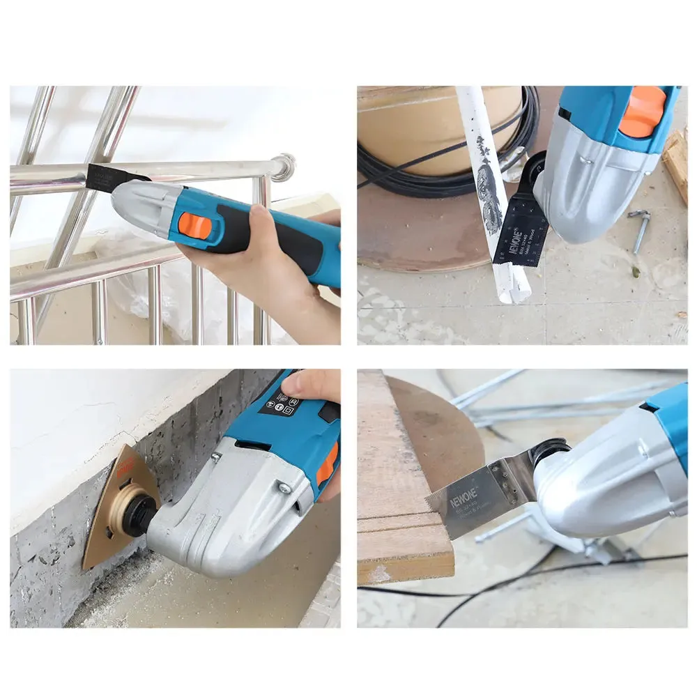 NEWONE 300w/350w/500w Oscillating Tool Multifunction Power Tool Electric Trimmer Renovator Saw 3with Handle,DIY Home Improvement