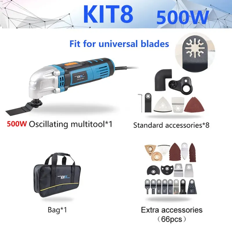 NEWONE 300w/350w/500w Oscillating Tool Multifunction Power Tool Electric Trimmer Renovator Saw 3with Handle,DIY Home Improvement