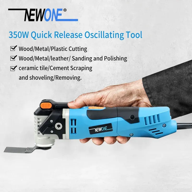 NEWONE 300w/350w/500w Oscillating Tool Multifunction Power Tool Electric Trimmer Renovator Saw 3with Handle,DIY Home Improvement