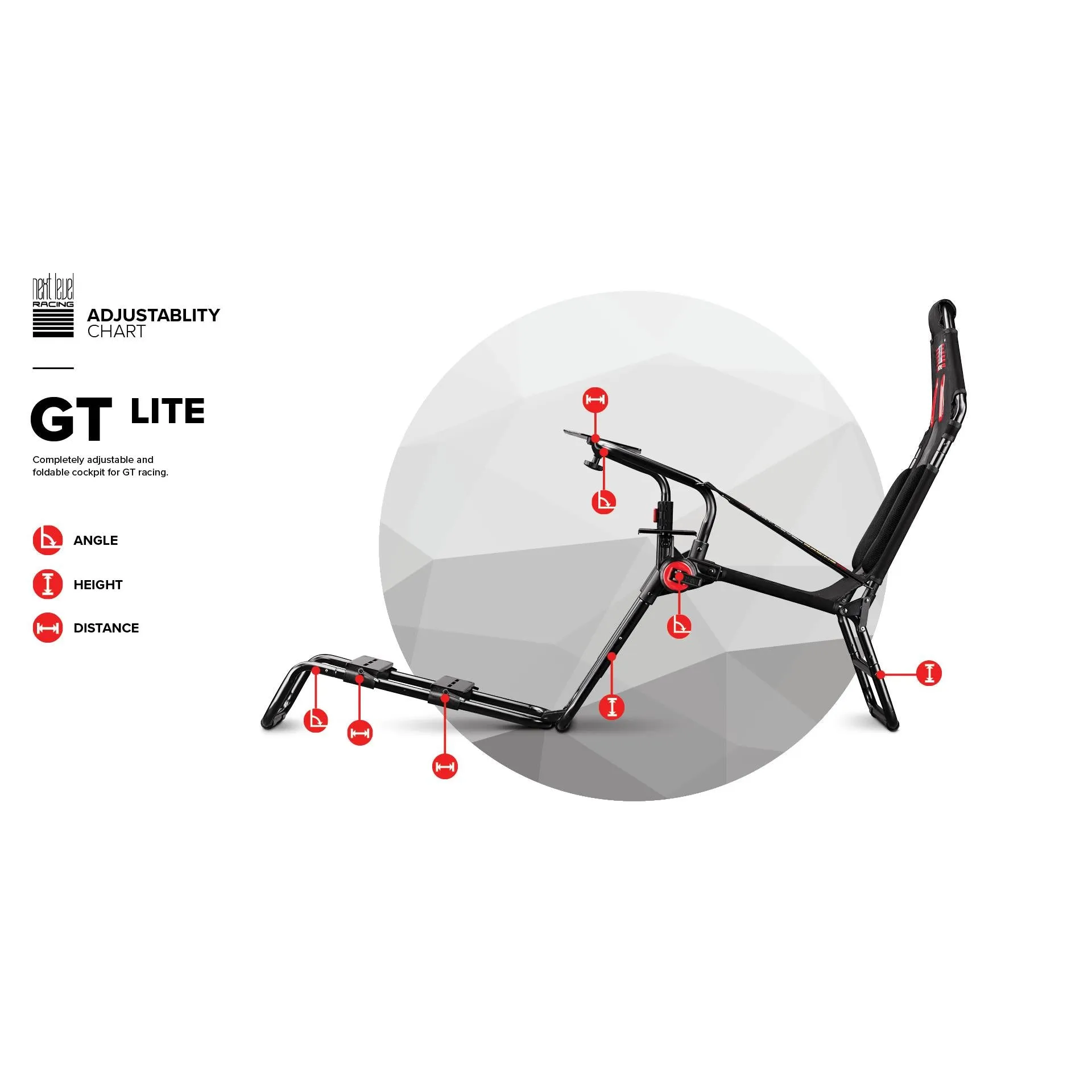 Next Level Racing GT Lite Foldable Simulator Cockpit