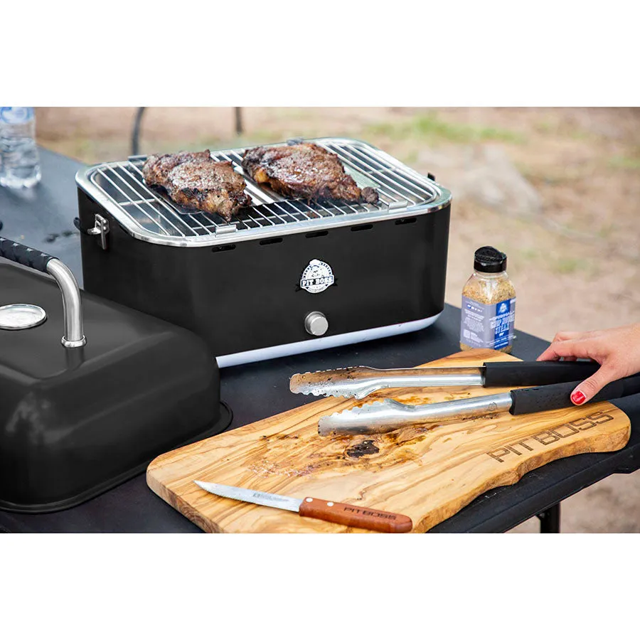 Pit Boss Pit Stop, Portable Charcoal Grill w/ Cover and Bag - Black