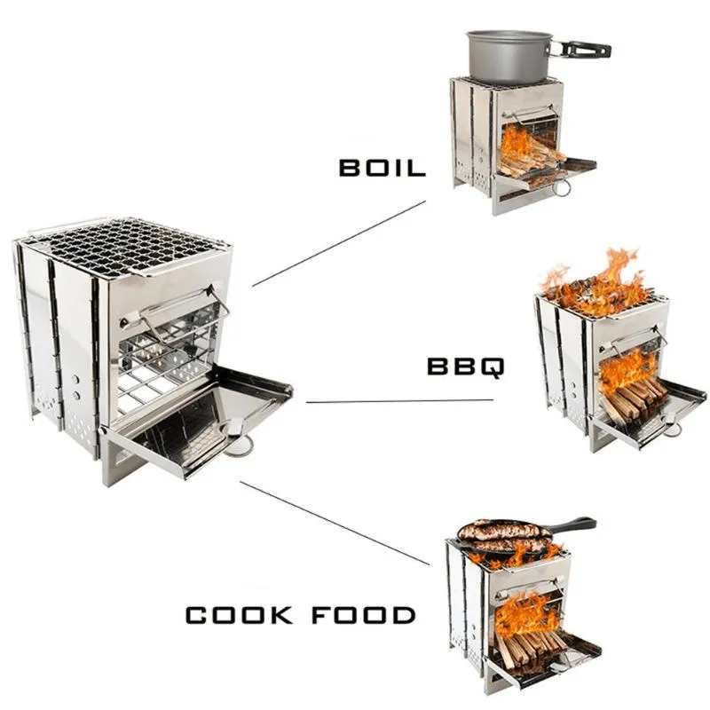 Portable Grill - Lite Stainless Steel Grill by The Nevermore