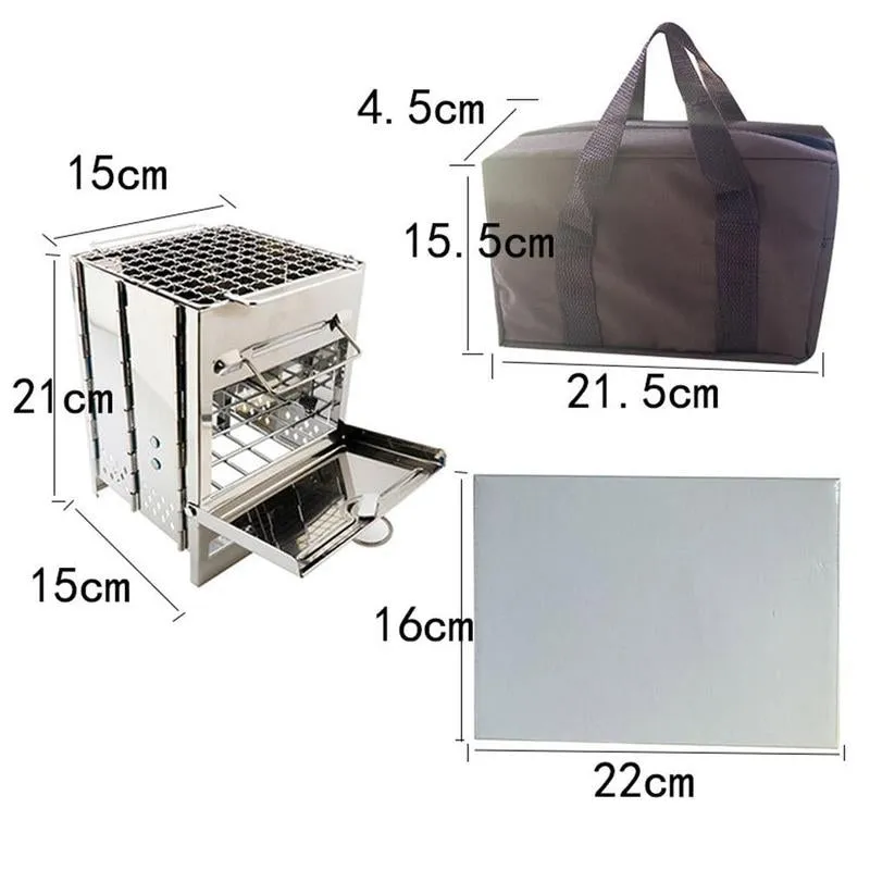 Portable Grill - Lite Stainless Steel Grill by The Nevermore