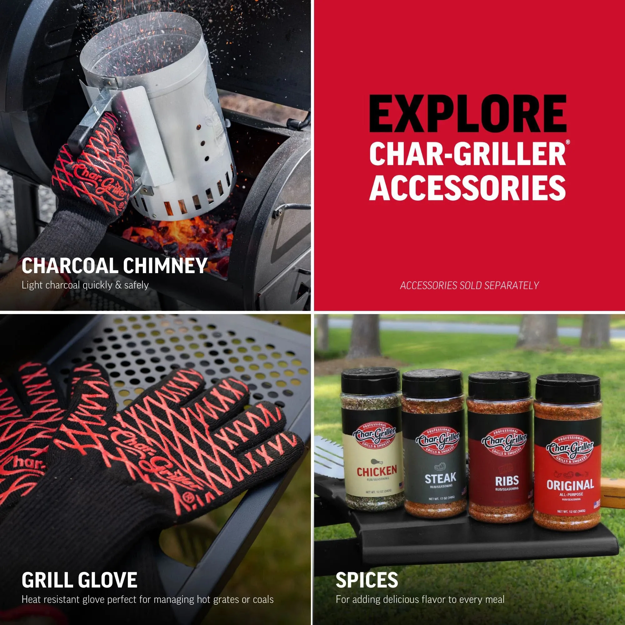Portable Pro™ Charcoal Grill and Side Fire Box