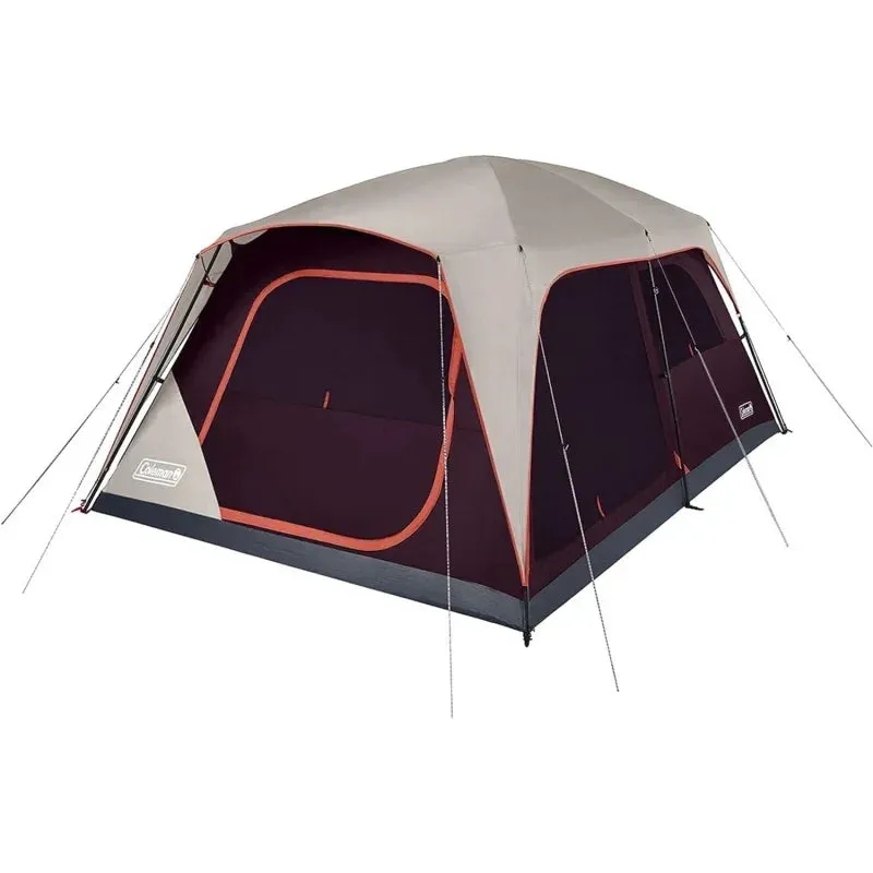 Skylodge Camping Tent, 8/10/12 Person Weatherproof Family Tent with Convertible Screen Room, Color-Coded Poles, Room Divider, R