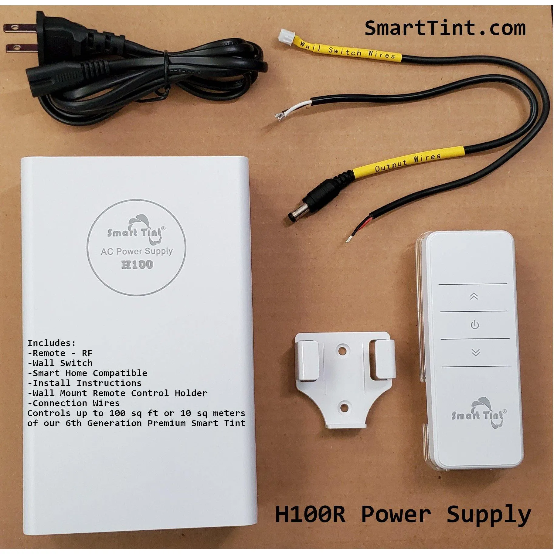 Smart Tint® Power Supply H-100R with Remote Control/Wall Switch/up to 180 sq feet