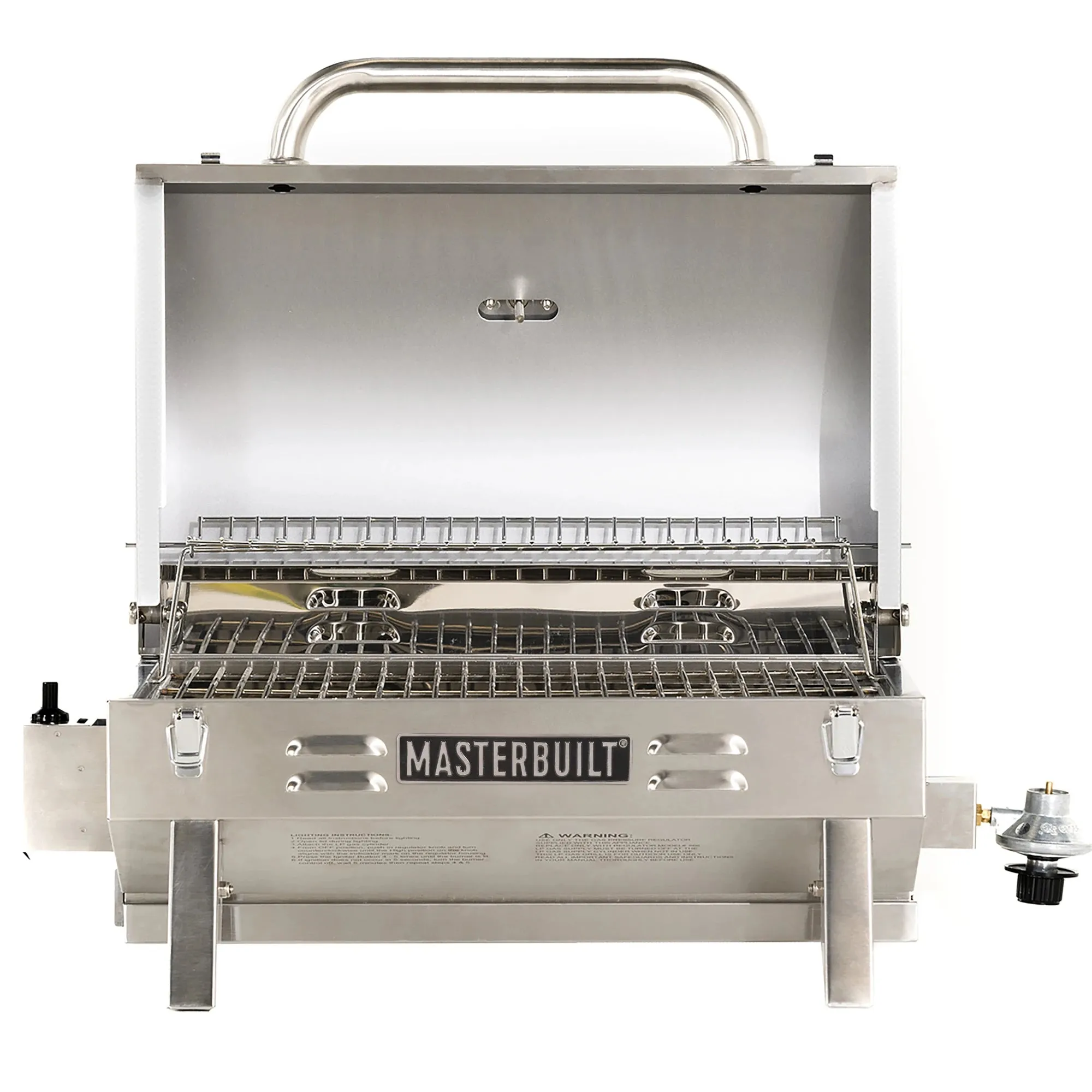 Stainless Steel 1-Burner Propane Gas Tabletop Grill