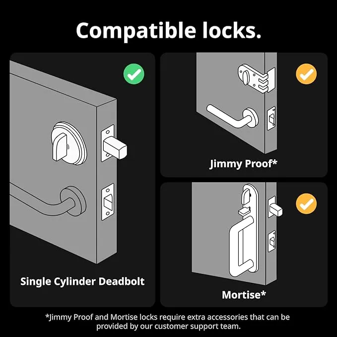 SwitchBot Lock Pro and Hub 2 Bundle | Keyless Entry Door Lock, Electronic Smart Deadbolt, Fits Your Existing Deadbolt in Minutes, Supports Matter, Alexa, Google, IFTTT