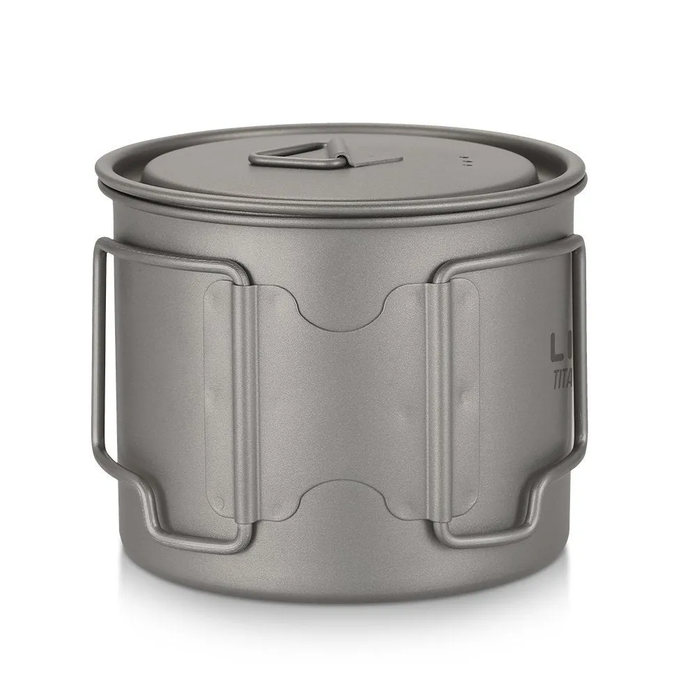 Titanium Water Mug Outdoor Camping Tableware Portable Survival Picnic Set Water Cup Travel Coffee Tea Pot with Handle