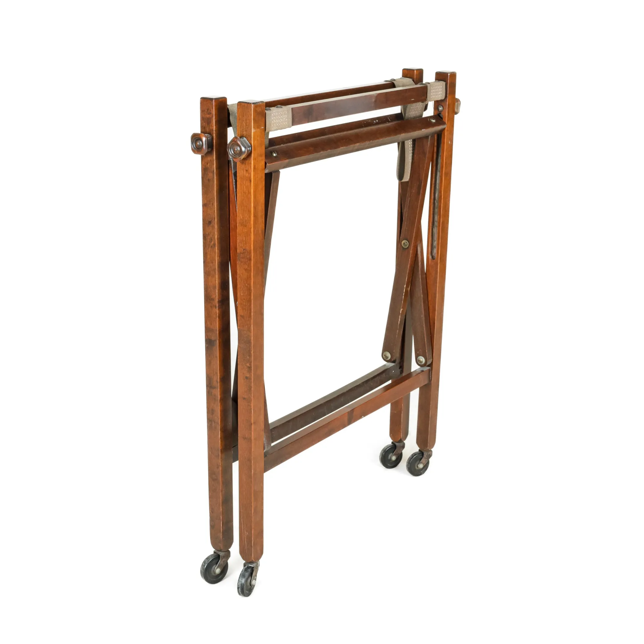 Vintage Folding Drinks Cart w/Aluminum Top