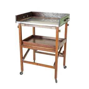 Vintage Folding Drinks Cart w/Aluminum Top