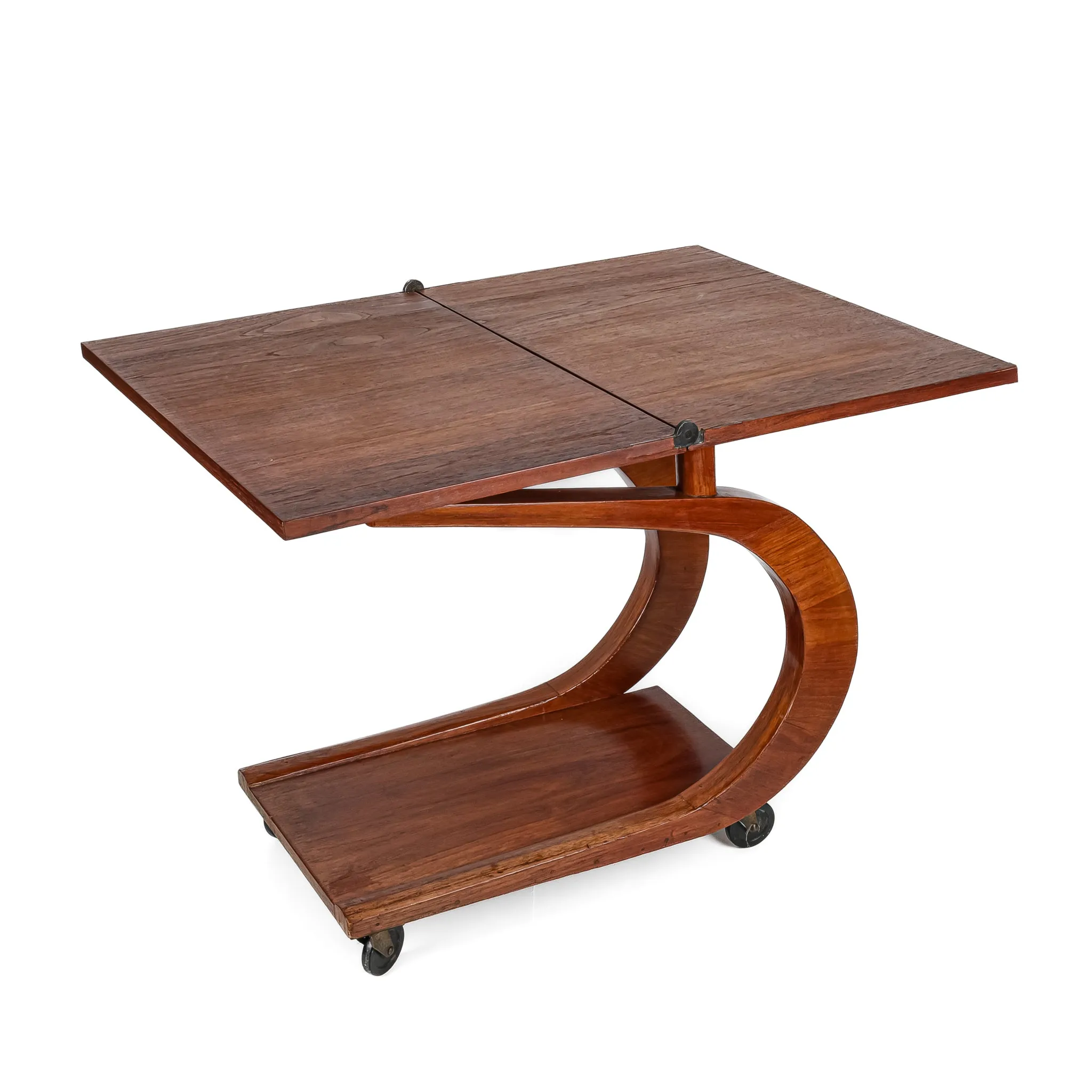 Vintage Teak Drinks Cart & Folding Table