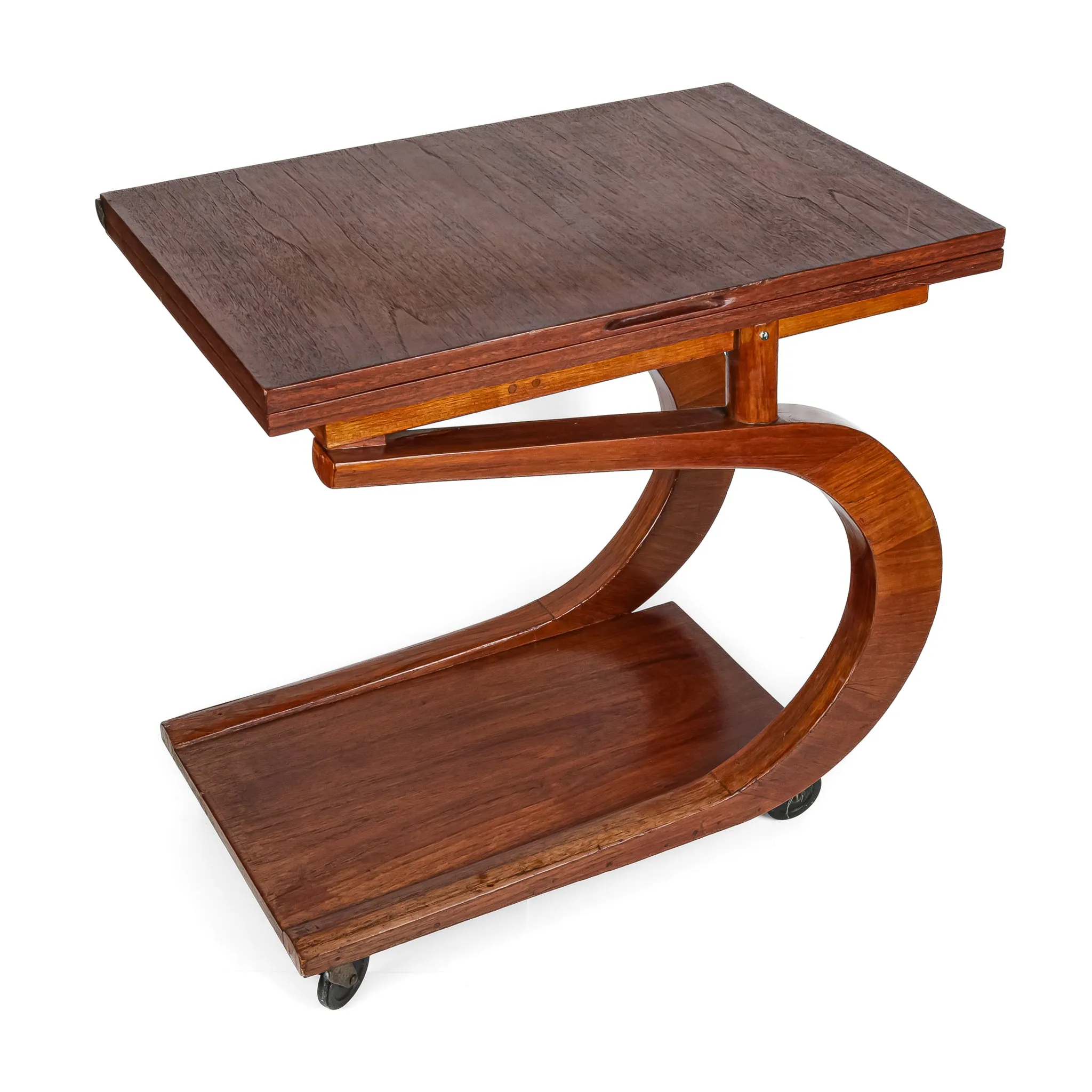 Vintage Teak Drinks Cart & Folding Table
