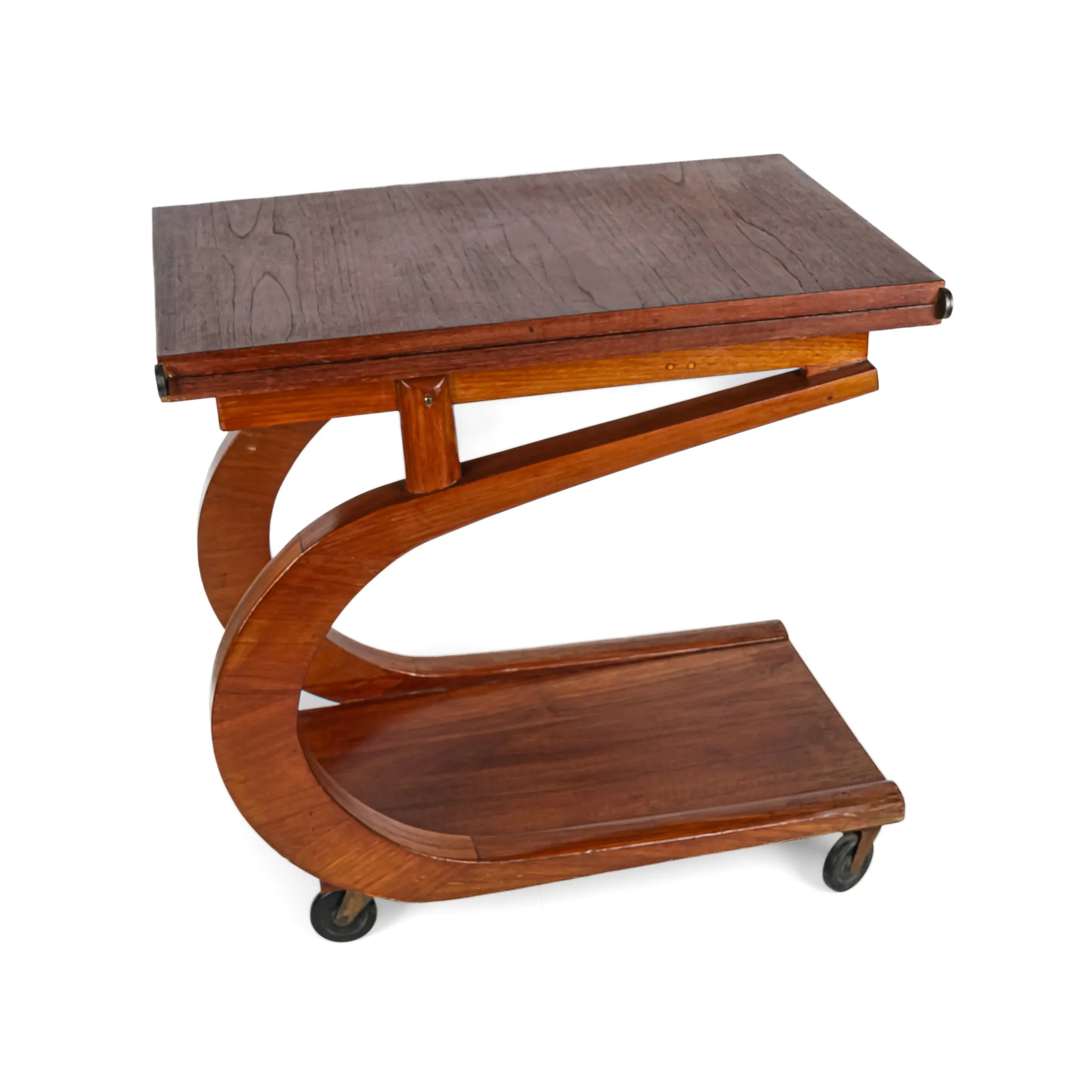 Vintage Teak Drinks Cart & Folding Table