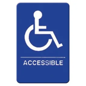 Winco SGNB-653B Information Sign, "Accessible", 6" x 9", Braille