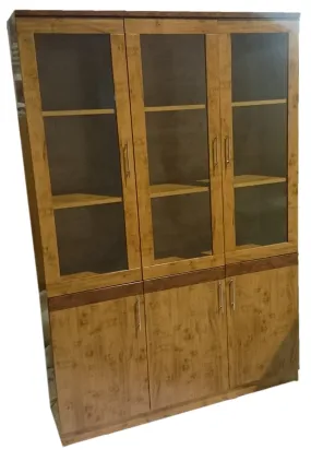 Yew Luxury Bookcase 3 Doors Wide DES-1862-192A-3DR
