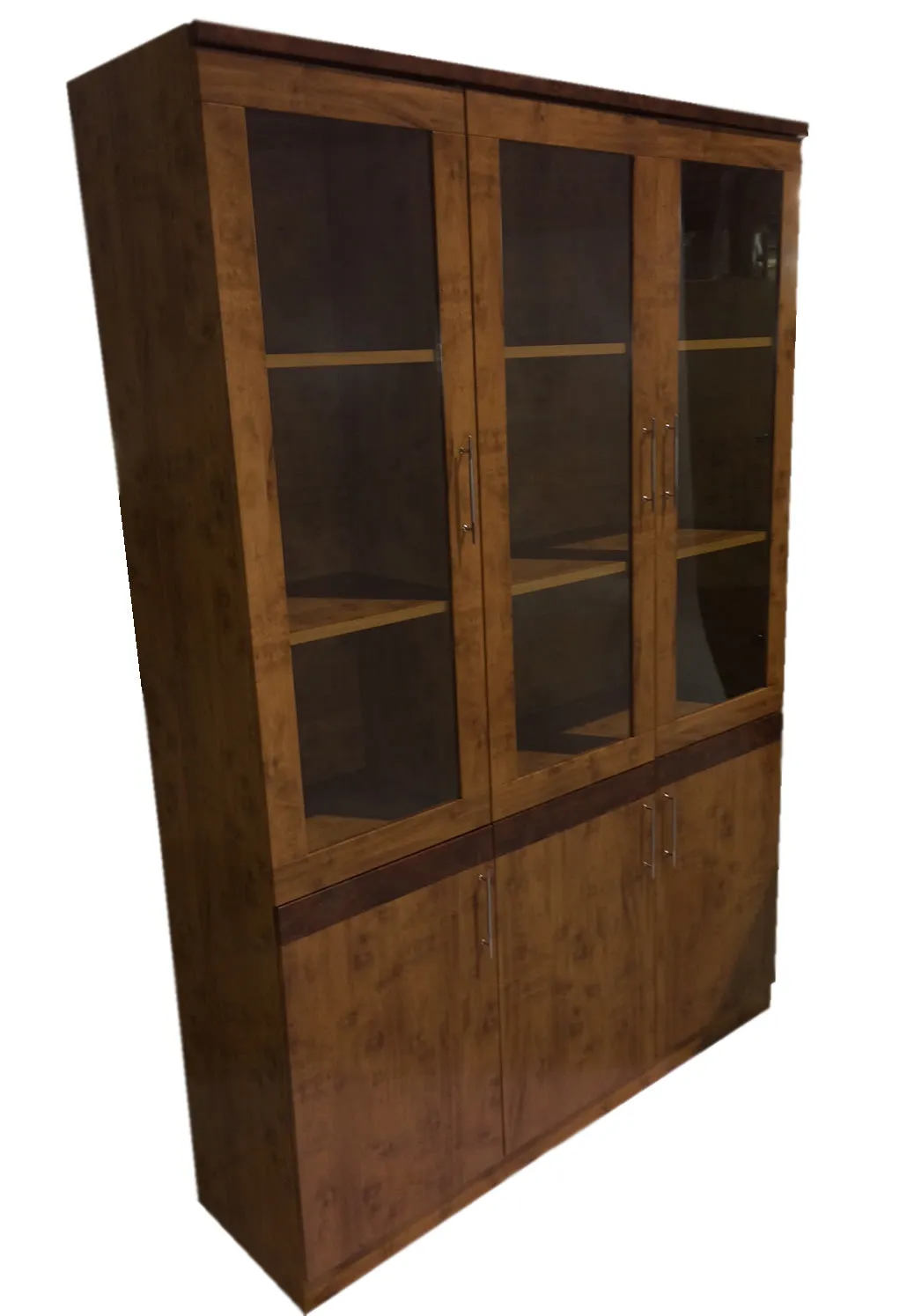 Yew Luxury Bookcase 3 Doors Wide DES-1862-192A-3DR