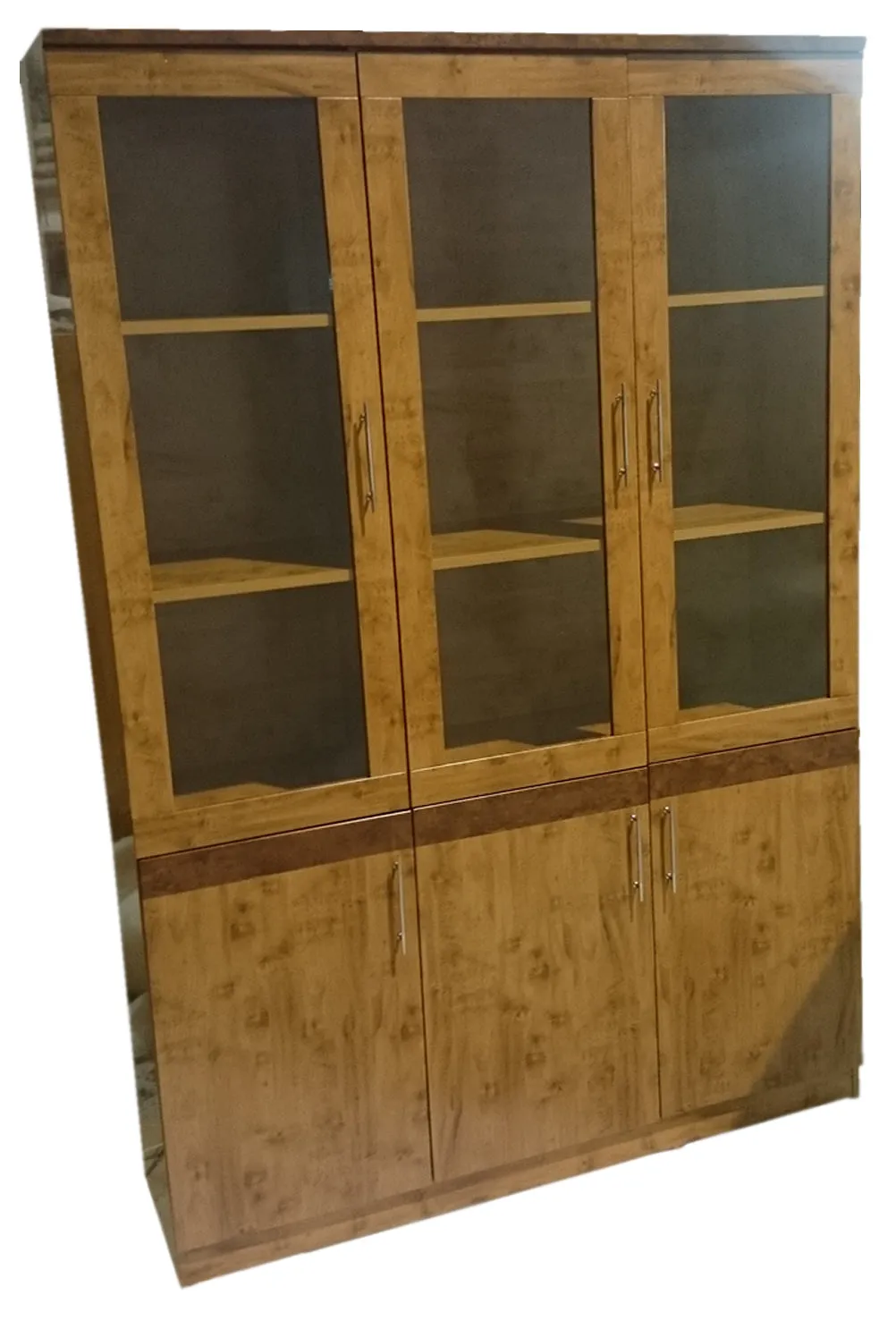 Yew Luxury Bookcase 3 Doors Wide DES-1862-192A-3DR